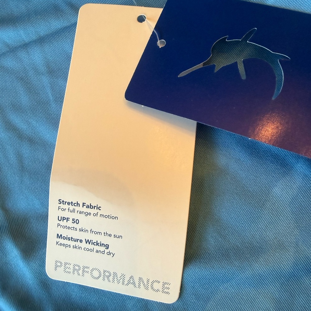 NWT Guy HARVEY Light Blue Hooded Fishing & Performance Shirt - Picture 5 of 8